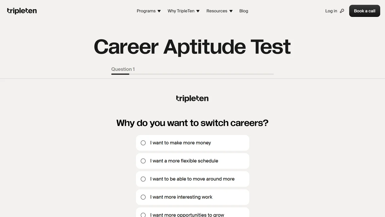 TripleTen Career Aptitude Test