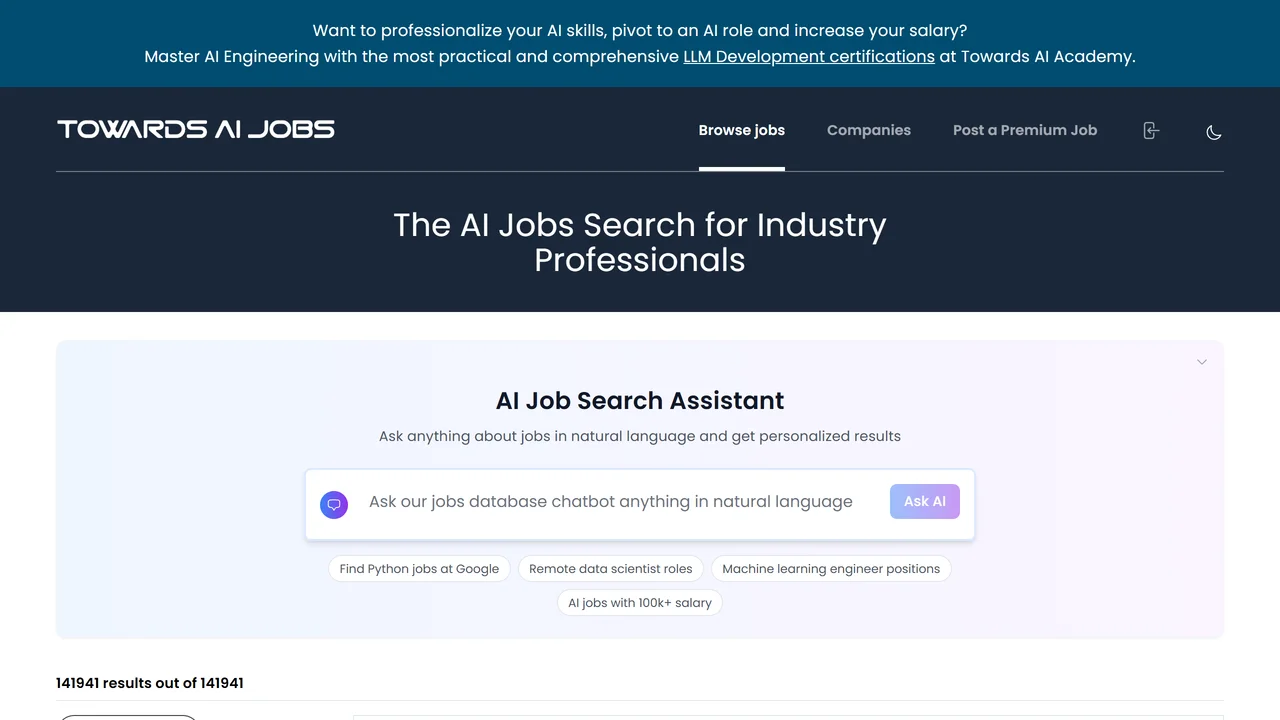 Towards AI Jobs