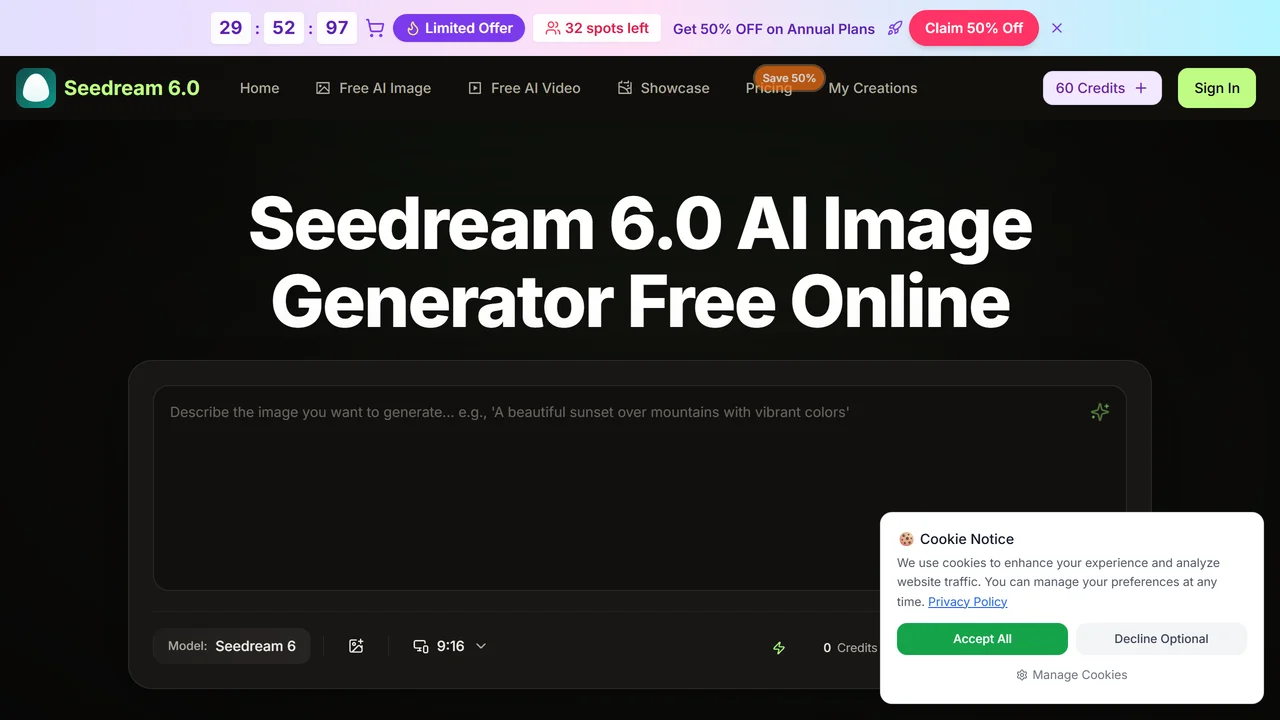 Seedream 6.0 AI Image Generator