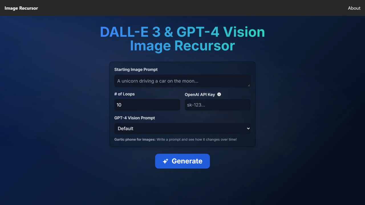 Image Recursor