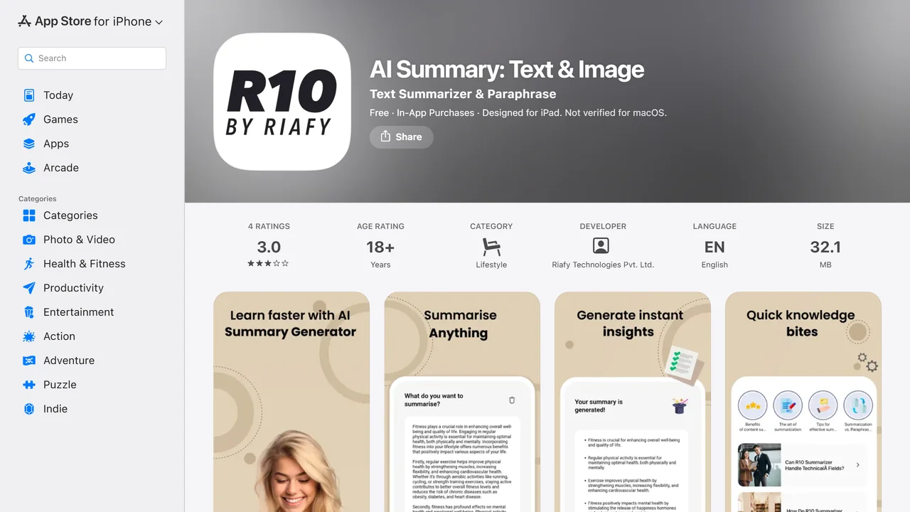 AI Summary: Text & Image