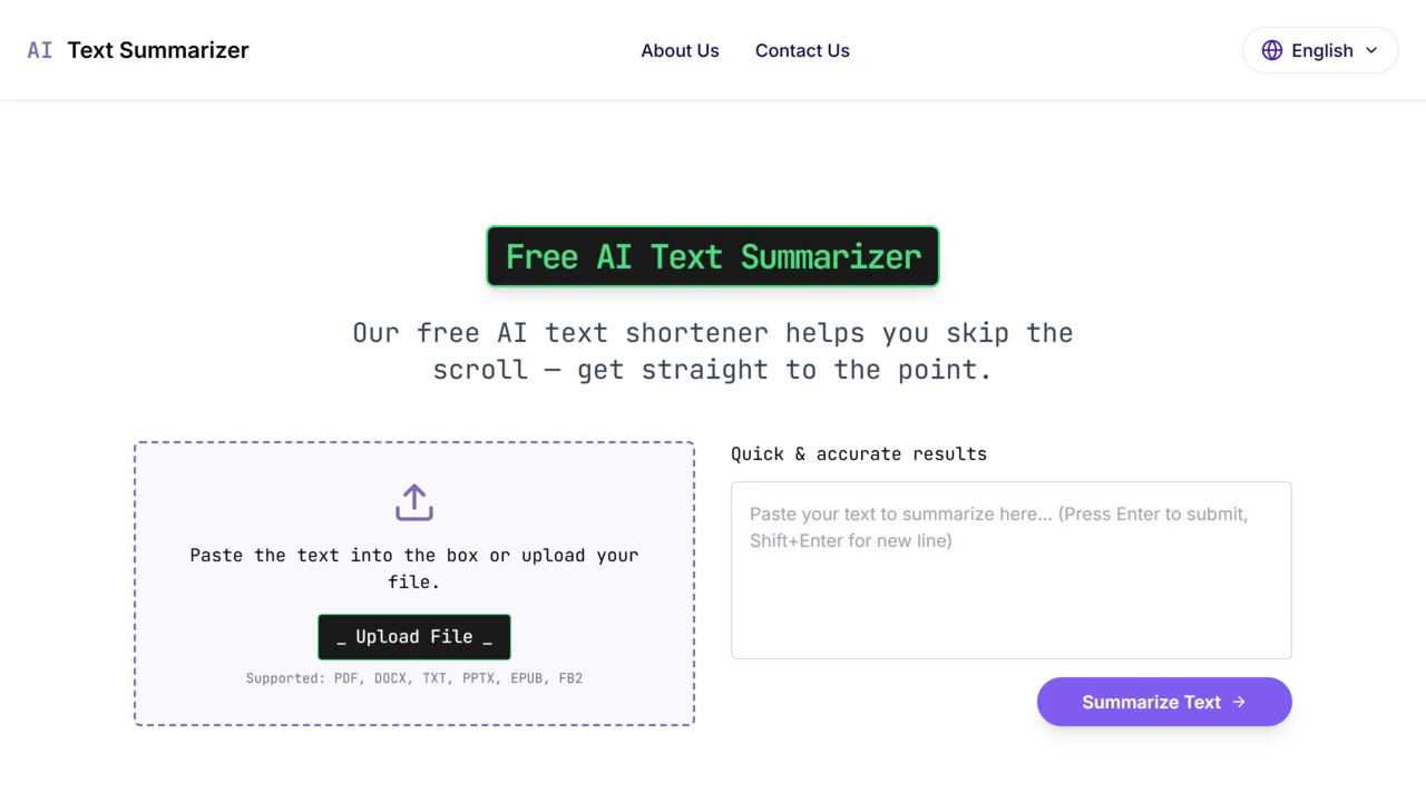 AI Text Summarizer