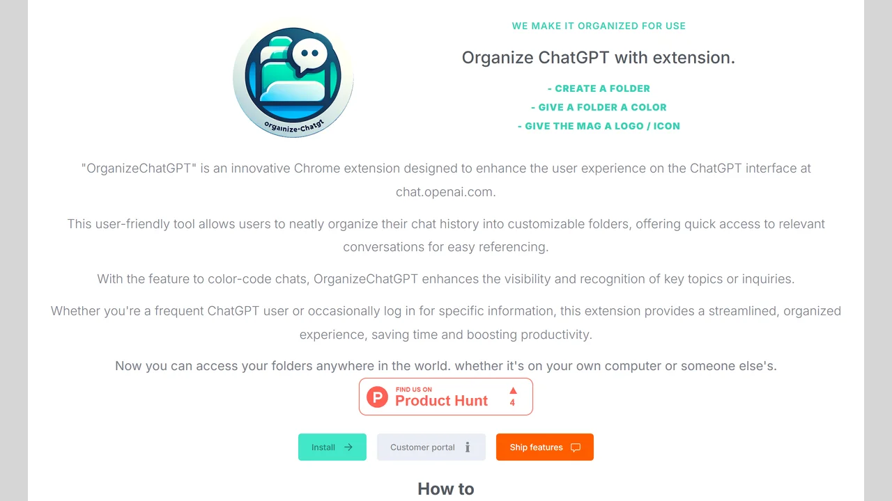 Organize ChatGPT