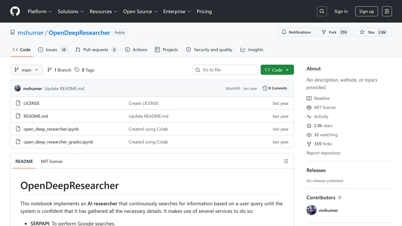 Open Deep Researcher