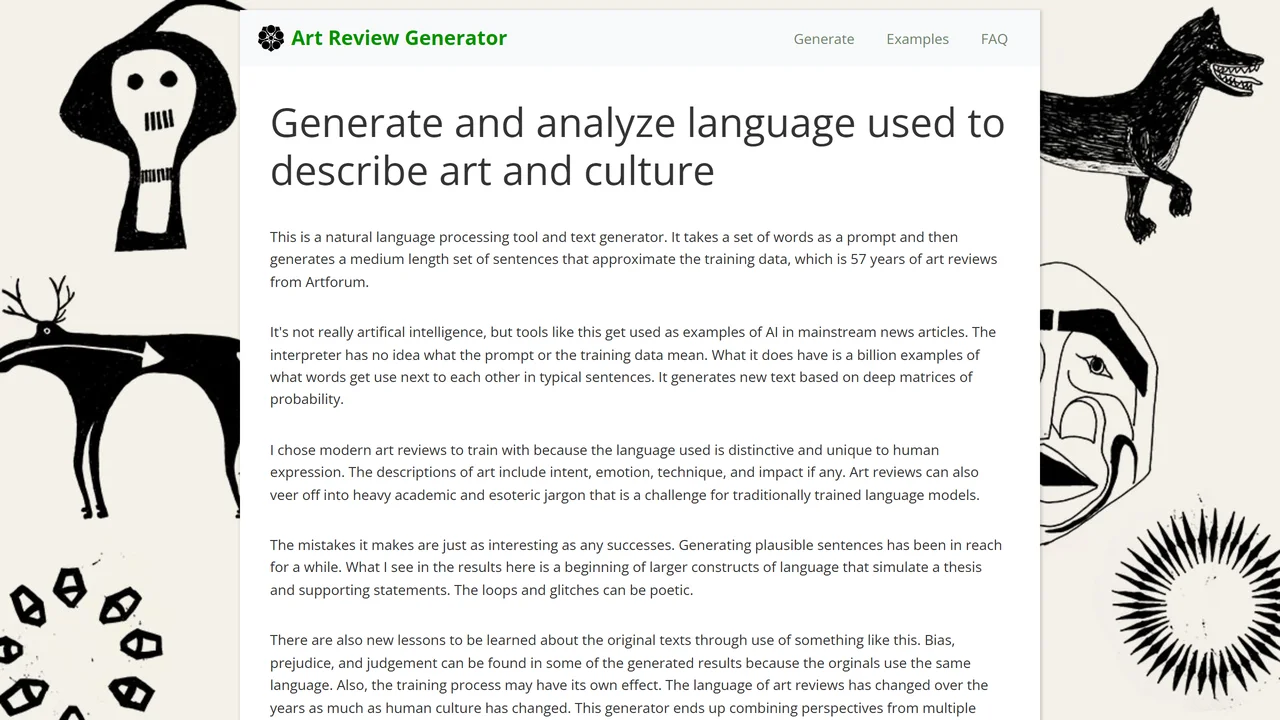 Art Review Generator