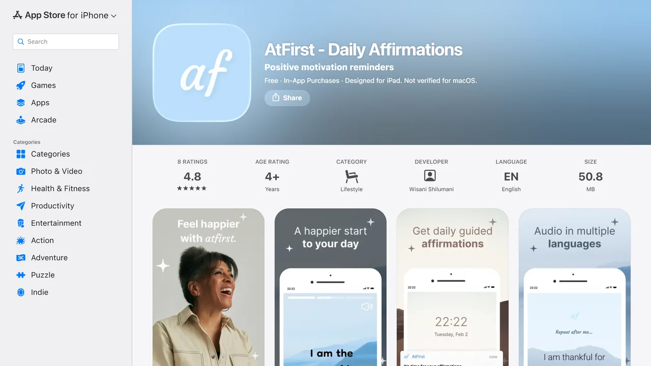 AtFirst - Daily Affirmations