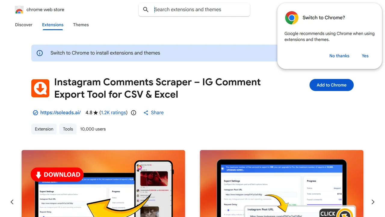 Instagram Comments Scraper - Soleads.ai