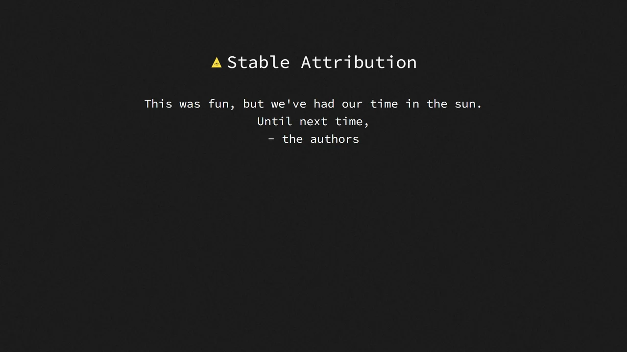 Stable Attribution