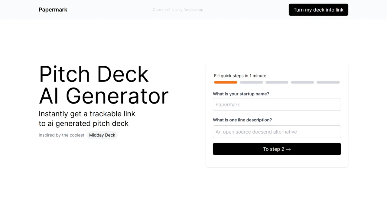 AI Pitch Deck Generator