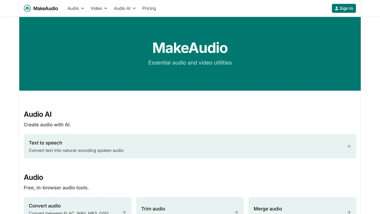 makeaudio