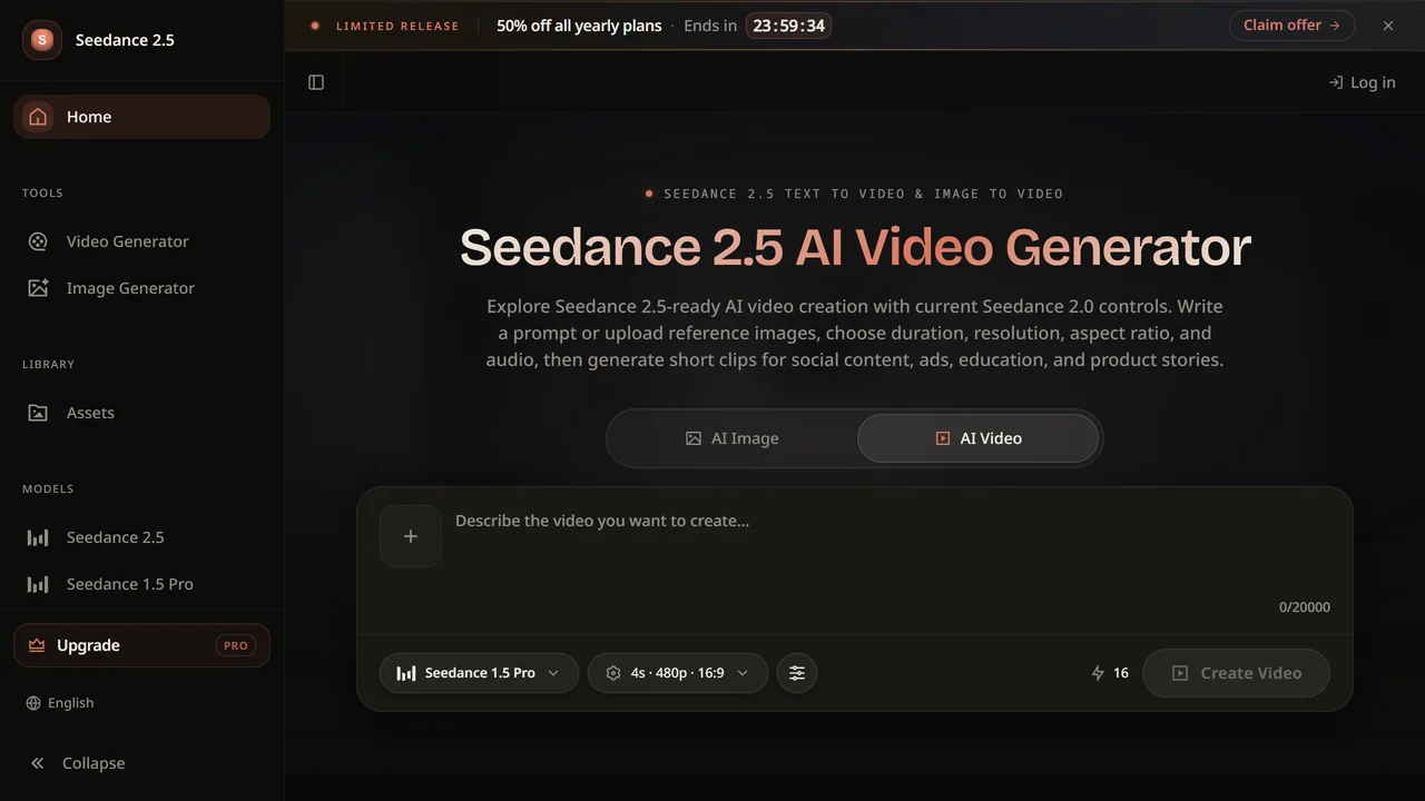 Seedance 2.5 AI Video Generator