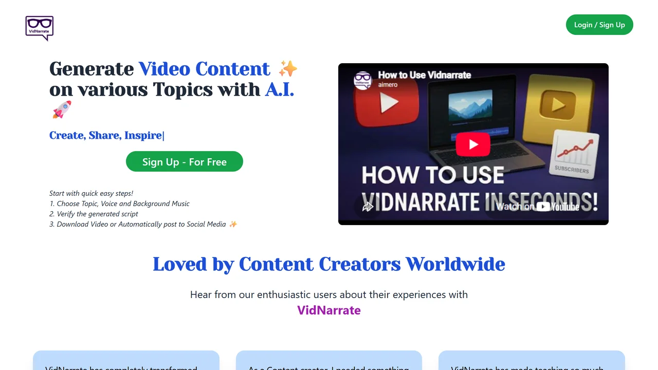VidNarrate