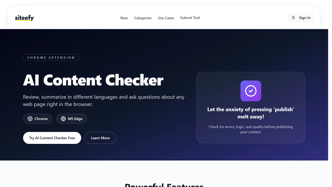 Siteefy AI Content Checker