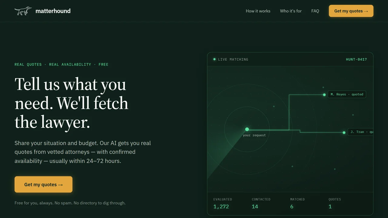 Matterhound — Get lawyer quotes free