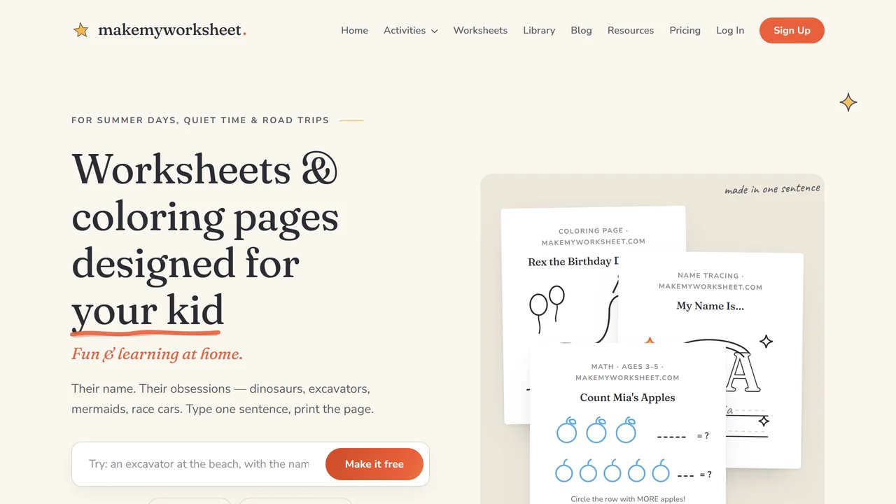 MakeMyWorksheet