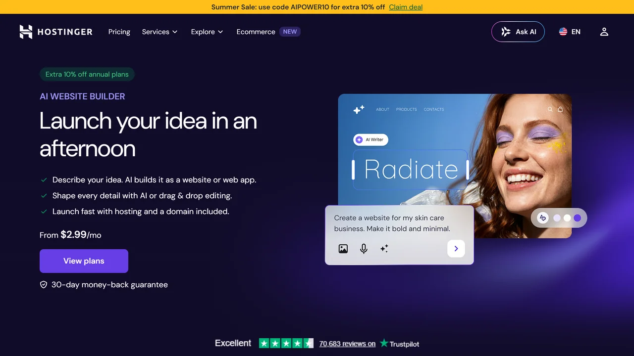 AI Website Builder | Hostinger