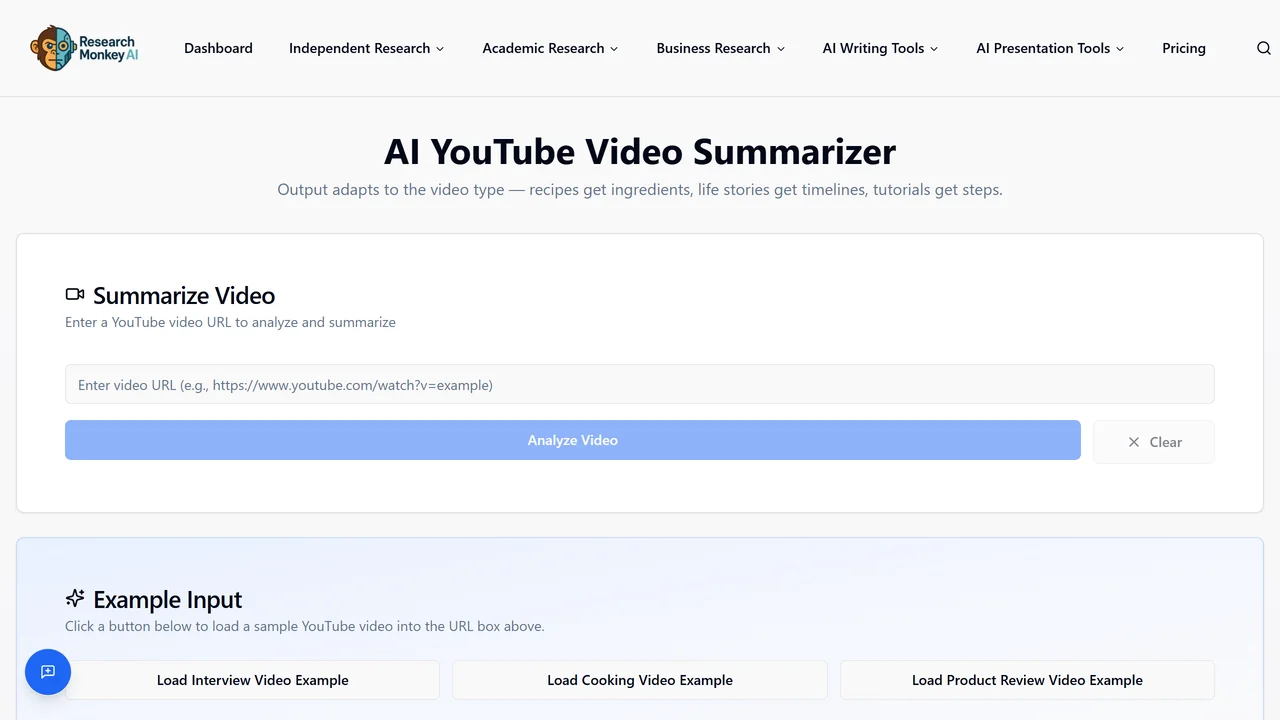 ResearchMonkey AI | YouTube Summarizer