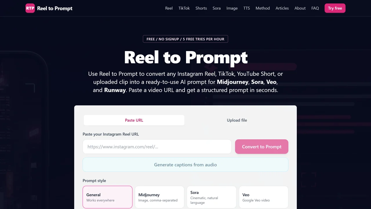 Reel to Prompt