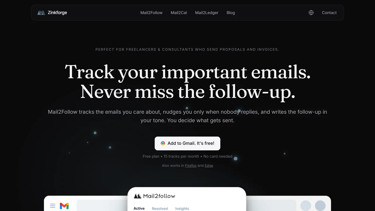 Zinkforge | Mail2Follow