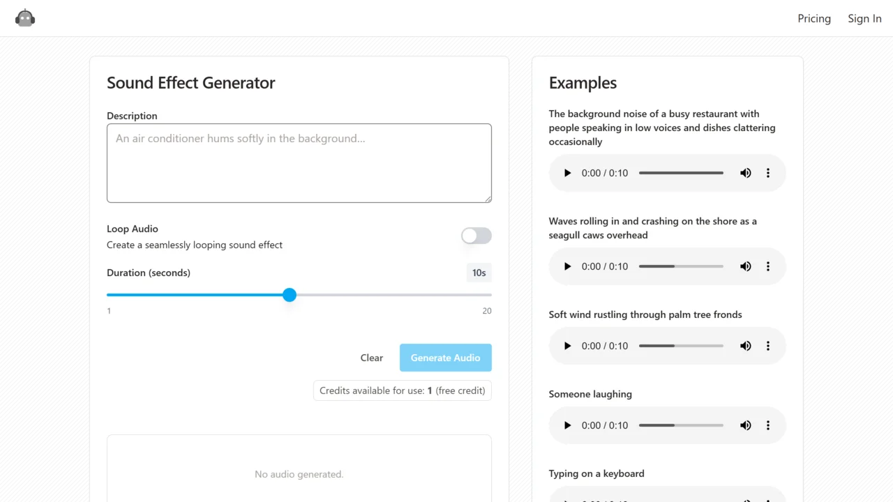 Sound Effect Generator