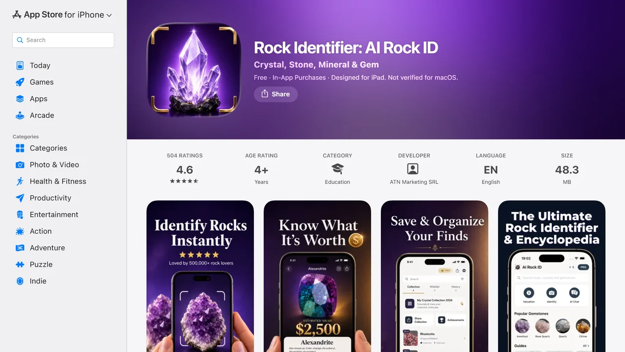 Crystal Identifier: AI Rock ID