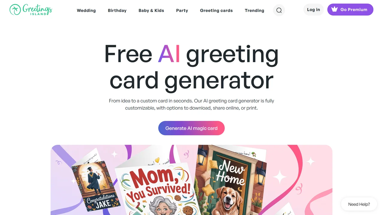 Greetings Island | AI Greeting Card Generator