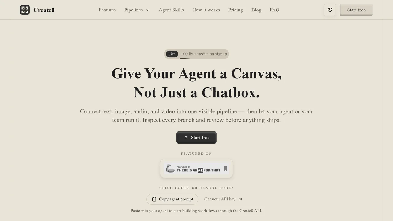 Create0 - AI Canvas