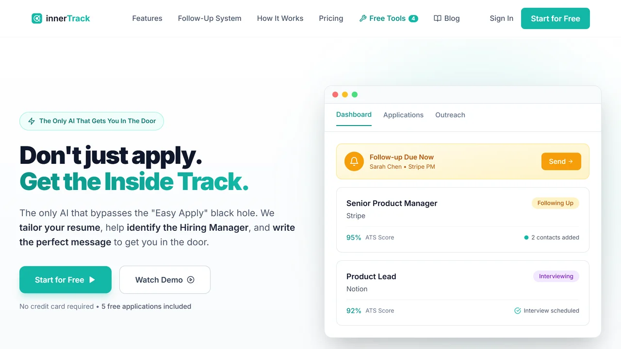 innerTrack – Job Application Assistant