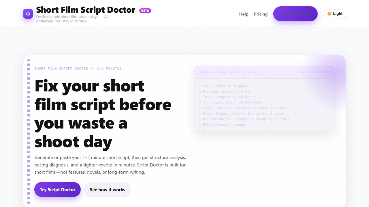 Short Film Script Doctor