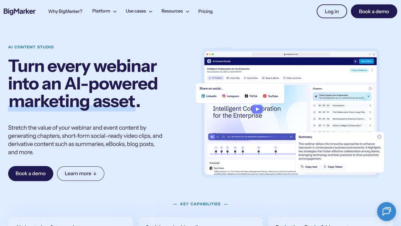 BigMarker Content Studio