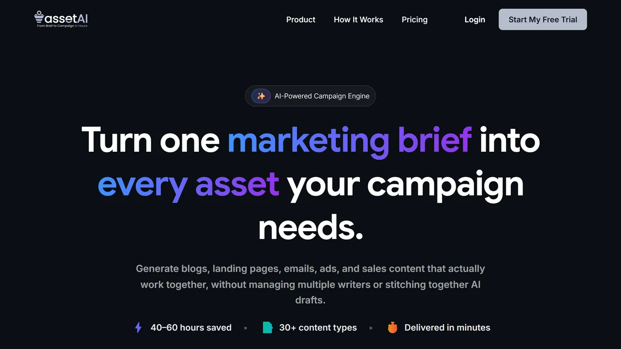 AssetAI Marketing Platform