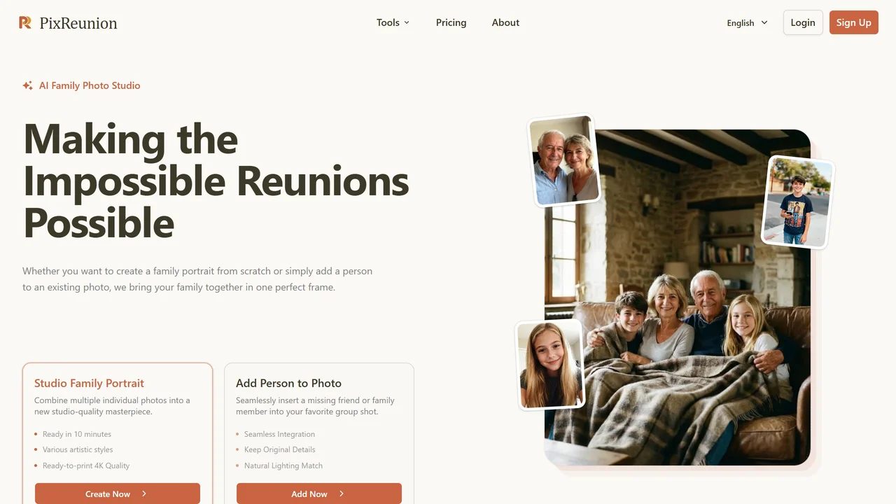 PixReunion - AI Family Photo Studio
