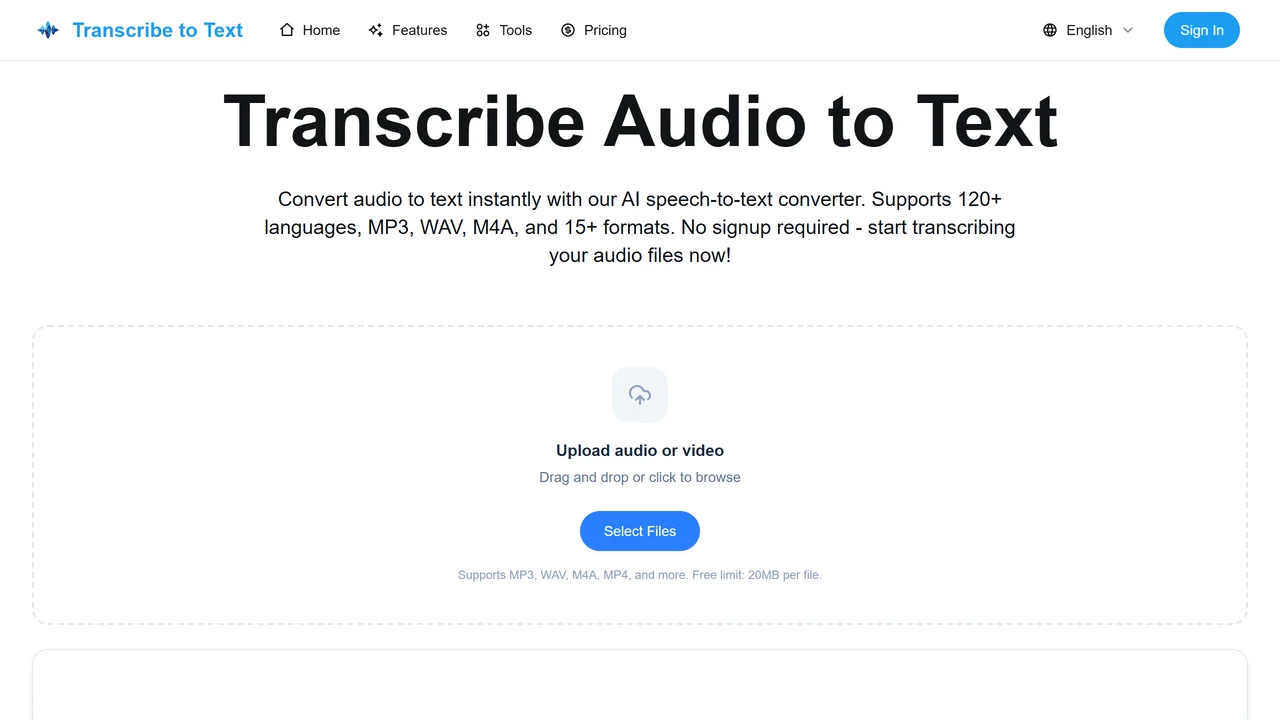 Transcribe to Text