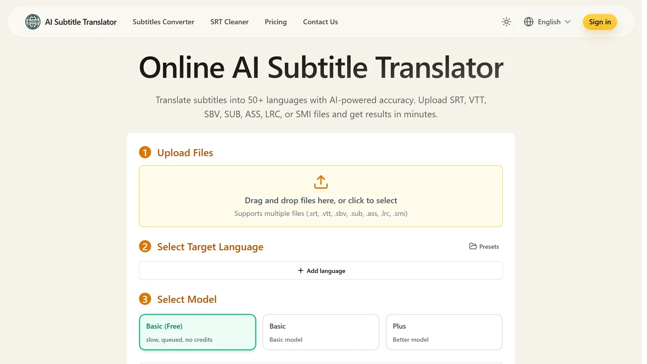 AI Subtitle Translator