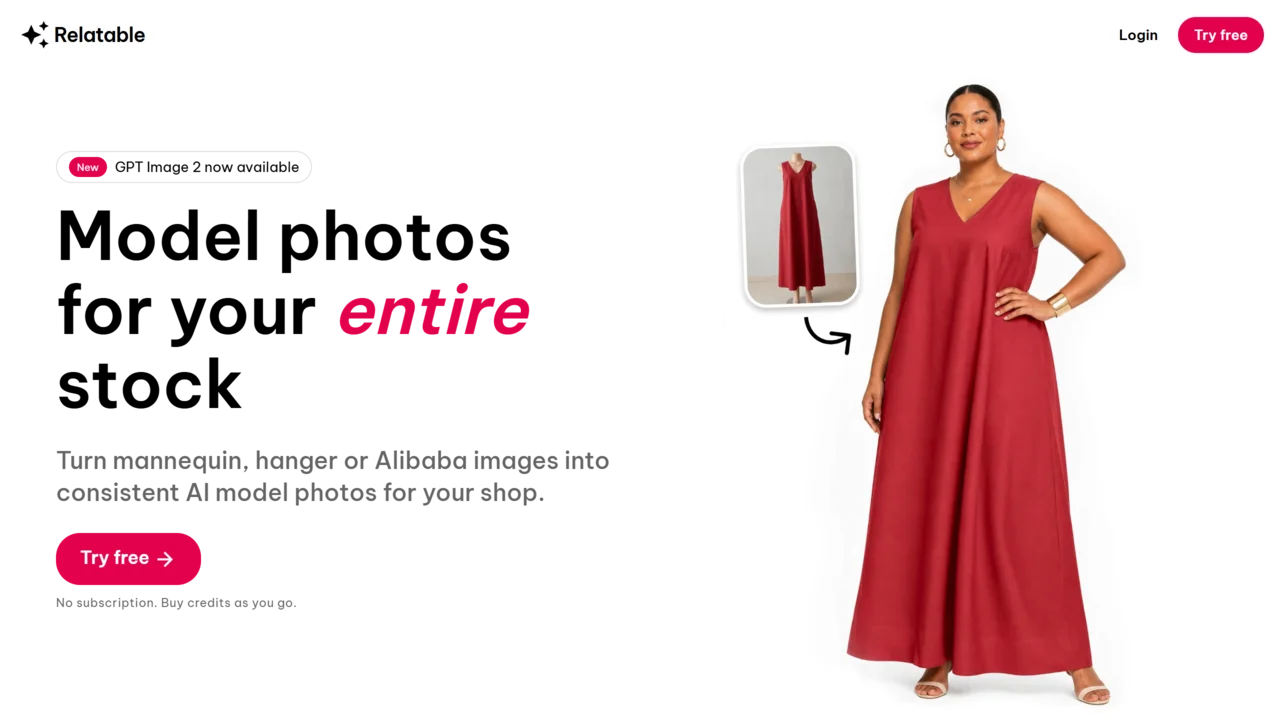 Relatable – AI Fashion Model Photos