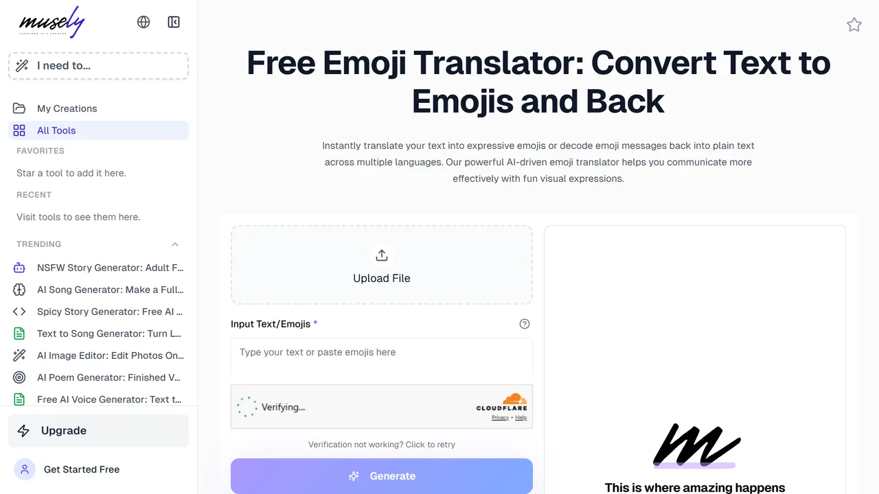 Musely Emoji Translator