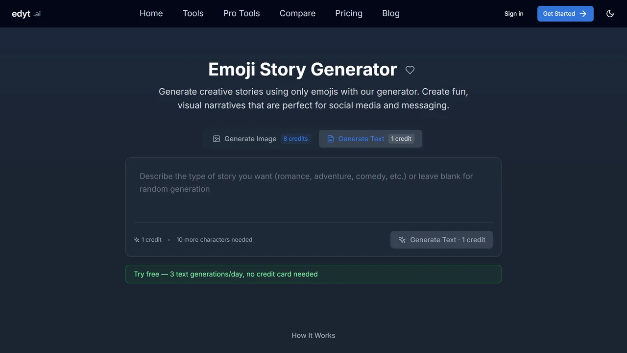 Edyt.ai Emoji Story Generator