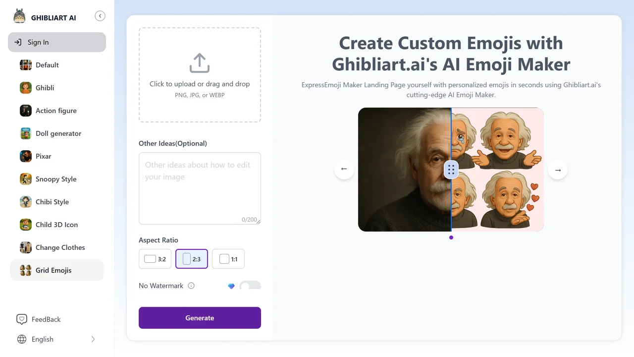 Ghibliart AI Emoji Maker