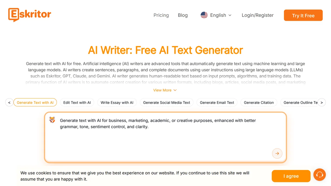 Eskritor AI Writer