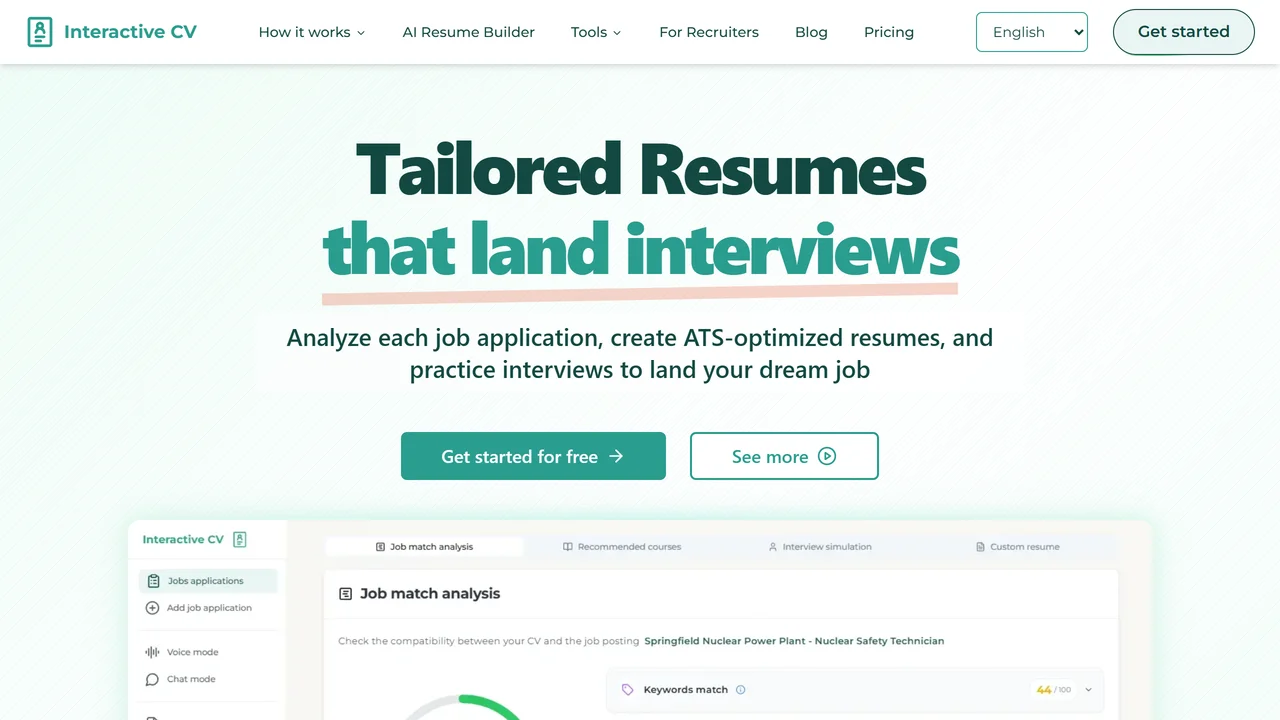 Interactive CV