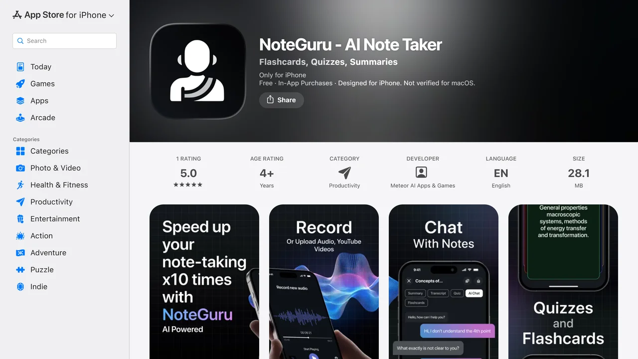 NoteGuru - AI Note Taker