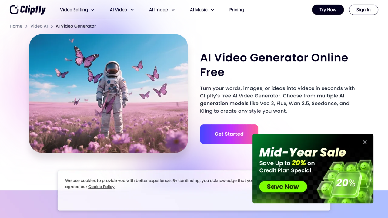 Clipfly AI Kissing Video Generator