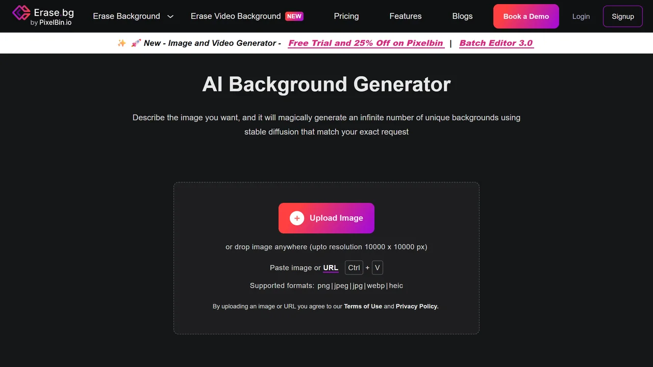 Erase.bg Background Generator