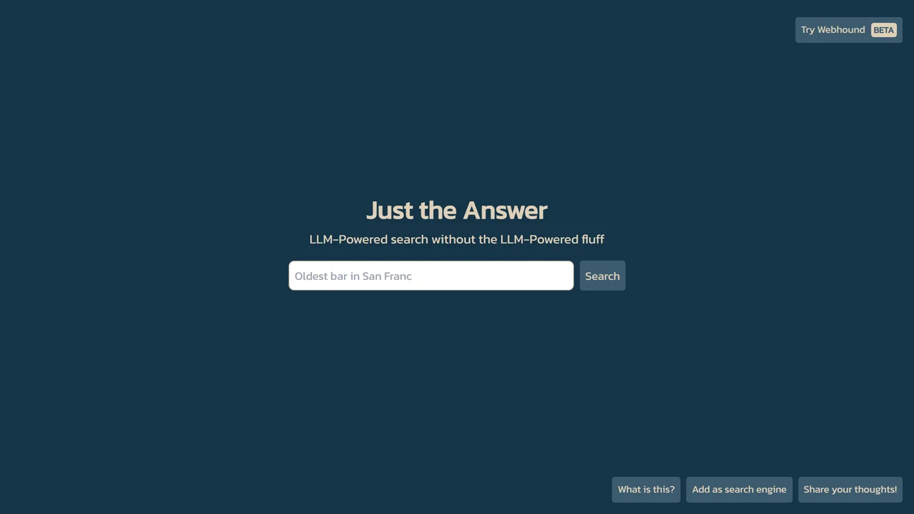 Just the Answer