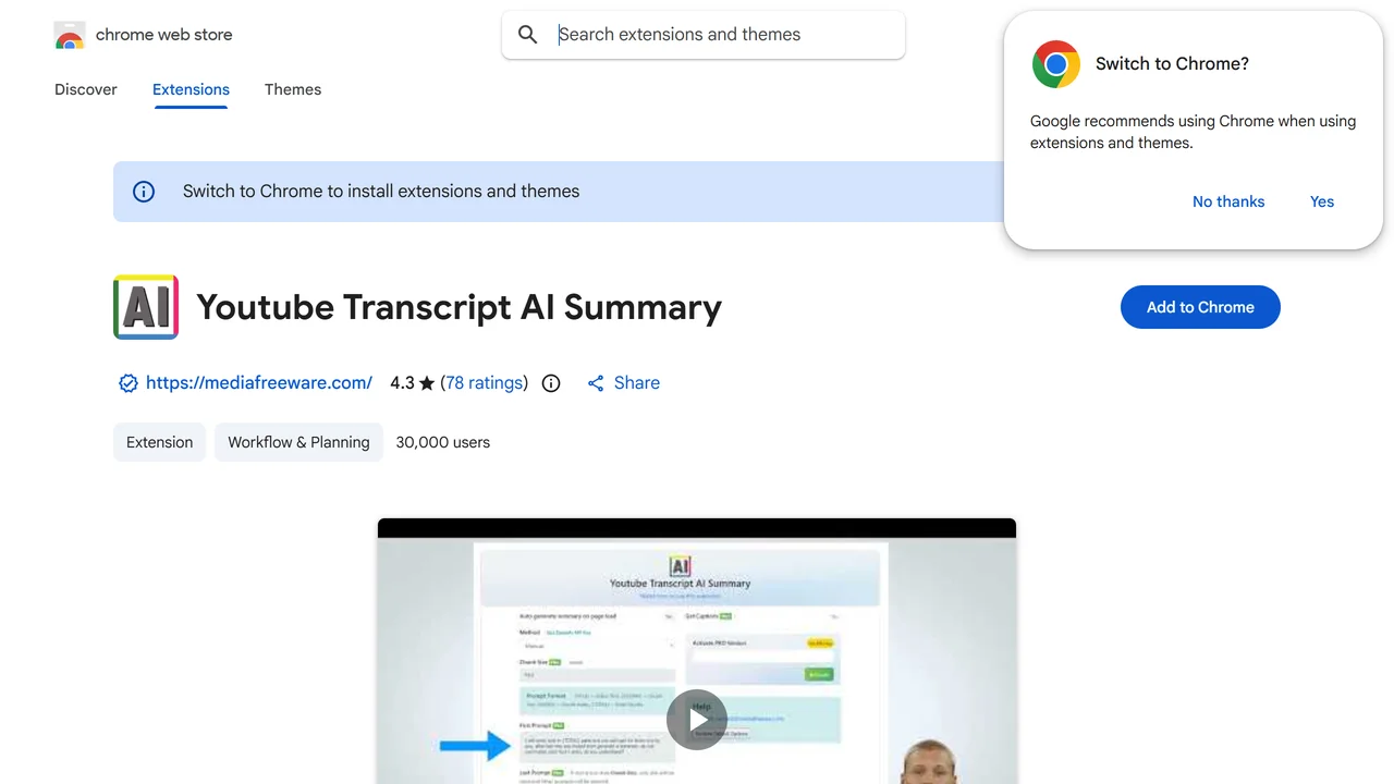 Youtube Transcript AI Summary