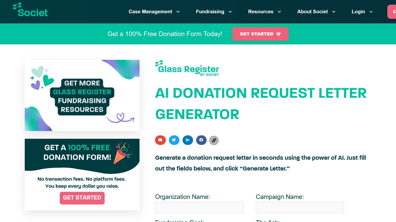 AI Fundraising Letter Generator