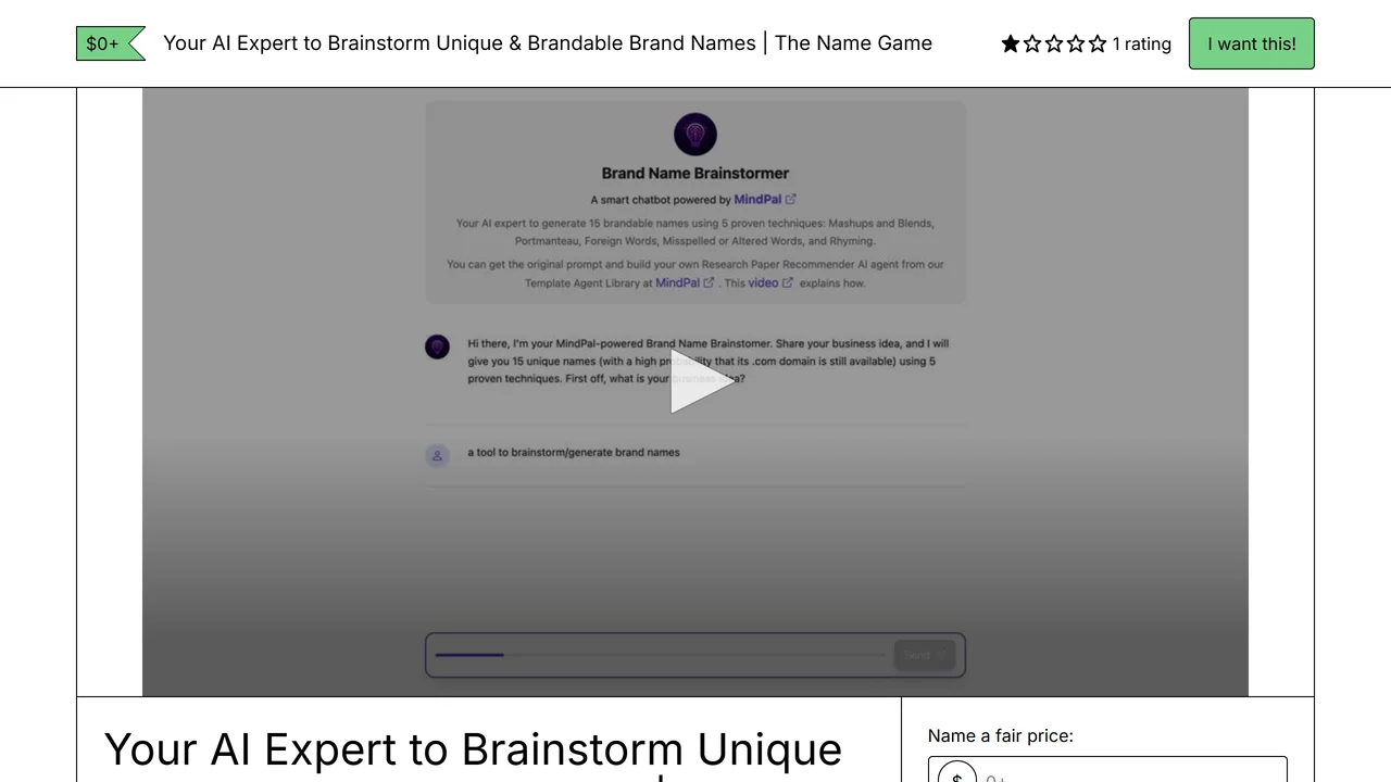 Brand Name Brainstormer