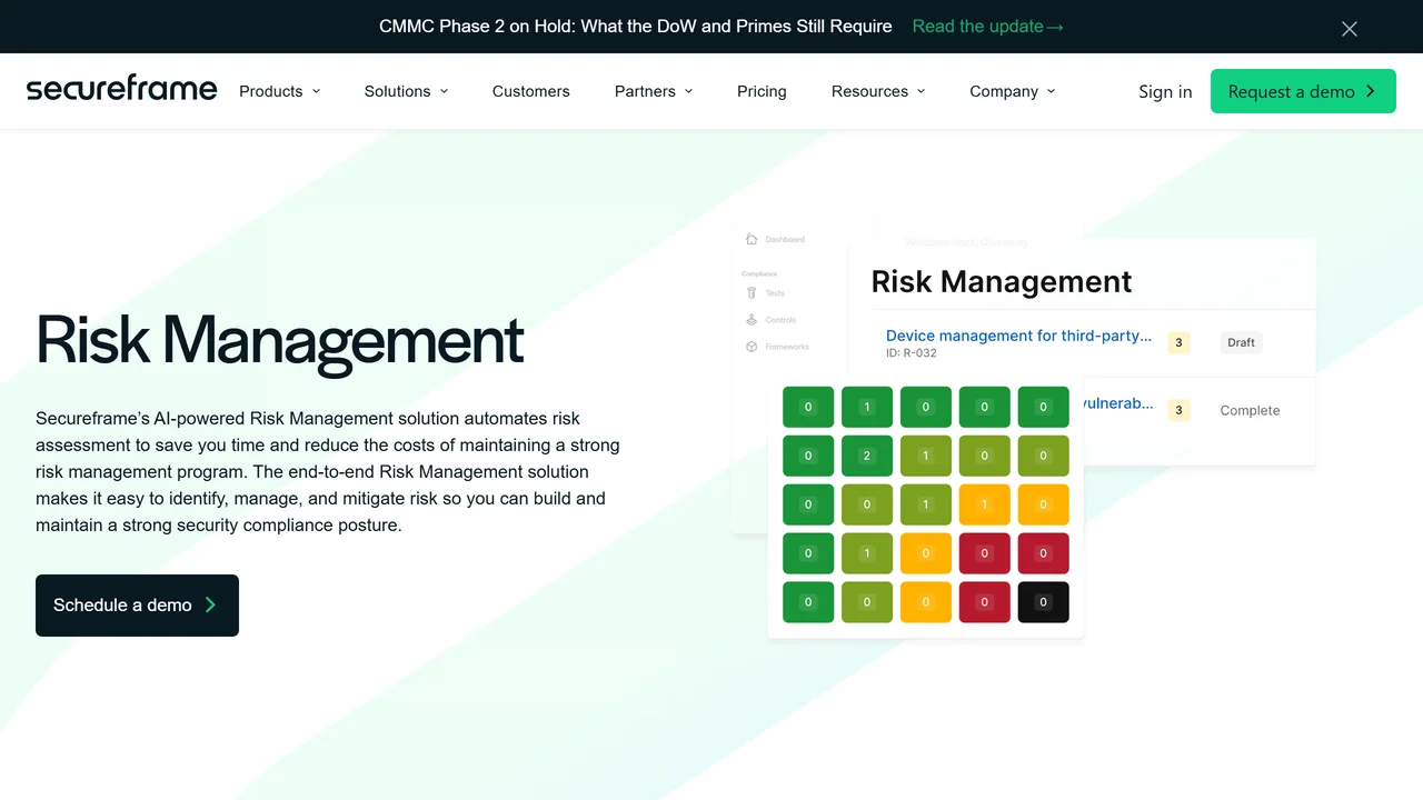 Secureframe Risk Management