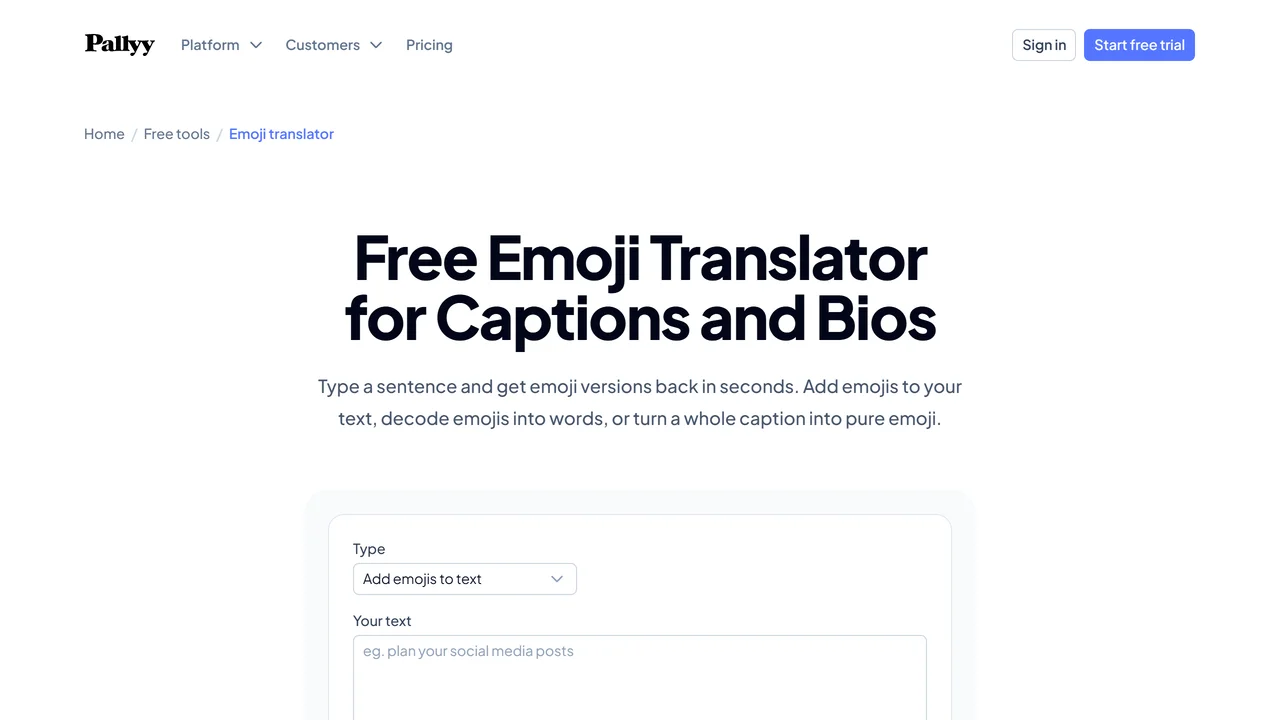 Pallyy Emoji Translator