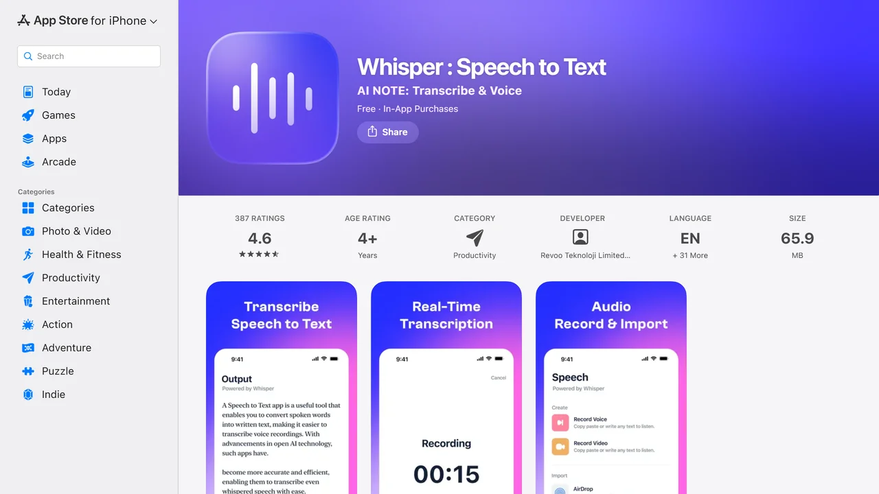 Speech to Text by Revoo